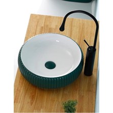 Fualora Seramik Çanak Lavabo Batarya Deliksiz 40*40*13 cm