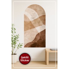 KOSS Dijital Oval Şekilli Minimal Soyut Sticker Akışkan Formlu Bohem Tarz Dekoratif Duvar Sticker