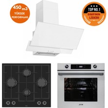 Ferre ve Afm Tech Marka Bend Turbo Dijital Siyah Beyaz Ankastre Set ( LN385+ FM7701 +FM3301)