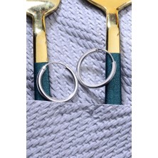 925 Ayar Gümüş Trend Halka Küpe 2mm - 20MM