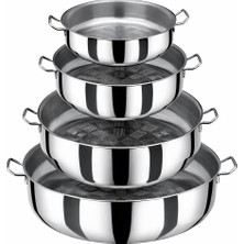 Net Çelik Helvane Süzgeç Tava 80X16 cm 73 Lt.