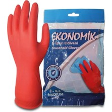 Beybi Ekonomik Ev Işleri Eldiveni - Bulaşık ve Temizlik Eldiveni - L Beden (1 Çift)