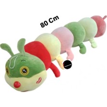 Top Rock Store Sevimli Tırtıl Peluş Oyuncak Dev Boy Büyük Boy 80 cm Hediyelik Uyku Arkadaşı