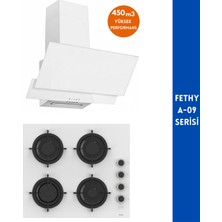 Ferre ve Afm Tech Markalı Fethy A-09  Ocak +Davlumbaz 2'li Ankastre Set  ( CS206-FA  + FM3301)