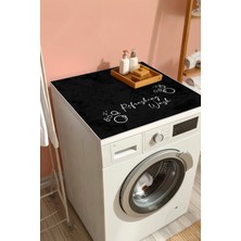 Ela Home Çamaşır Makinesi Örtüsü Yıkanabilir Kaymaz Tabanlı Koruyucu Mat Bathroom