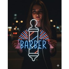 Neonled Berber Direği (Barber) Neon Tabela (45X60 Cm)