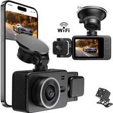 Çeşithane 3 Kanallı Wi-Fi Araç Içi Kamera - 2.0 Inç Ekranlı, Full Hd 1080P Ön, Arka ve Iç Üçlü Lens Dvr Sistemi