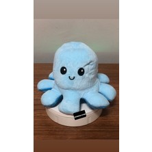 Top Rock Store Mod Değiştiren Ahtapot Duygulu Iki Yüzlü Peluş Oyuncak 20 cm Hediyelik Uyku Arkadaşı