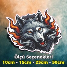 Sb Store Kurt Temalı Oto Araç Motosiklet Kask Notebook Duvar Sticker Etiket Model 18