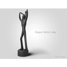 Sora Design Dekoratif Baba ve Çocuk Heykeli - Özel Gün ve Hediye Figürü (14CM)