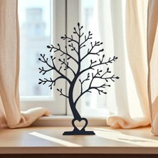 Sora Design Minimalist Ağaç Dekor, Kalp Detaylı Modern Masaüstü ve Pencere Süsü