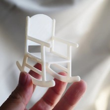 Sora Design Dekoratif Mini Sallanan Sandalye Modeli Masaüstü Maket ve Süs Eşyası