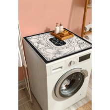 Ela Home Çamaşır Makinesi Örtüsü Yıkanabilir Kaymaz Tabanlı Koruyucu Mat Natural
