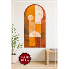 KOSS Dijital Oval Şekilli Geometrik Sanat Sticker Modern Bohem Tarzlı Dekoratif Duvar Sticker
