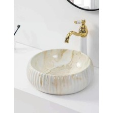 Fualora Seramik Çanak Lavabo Batarya Deliksiz 40*40*13 cm