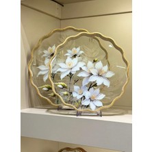 Kuantum BYM 2li Flora Elegance Lüks Tepsi