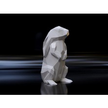 Sora Design Dekoratif Low Poly Tavşan Figürü - Modern Ev ve Ofis Aksesuarı (9 Cm)