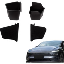 Ramm Tesla Juniper Arka Bagaj Sağ ve Sol Kaymaz Yüzey Kapaklı Saklama Kutuları - 2'li Set - Siyah