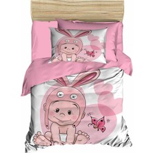 Mira Home Yenidoğan Kız Bebek Nevresim Takımı %100 Pamuklu Tavşan Kulak