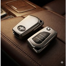 Marsilyan Toyota Corolla Auris Yaris Avensis Uyumlu Smart 3 Buton Silikon Oto Anahtar Kumanda Kabı Kılıf gr