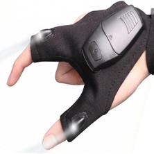 Ayt Powermaster PM-29267 Tamir Mekanik Iş Balıkçı Şarjlı Parmak LED Aydınlatma Çalışma Eldiveni Tek El Işıklı