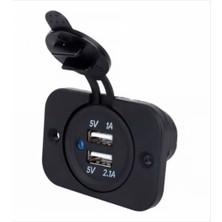 Ym USB Şarj Çakmak Soketi Su Geçirmez Kapaklı Marin