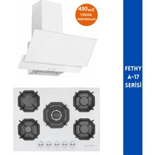 Eminçelik ve Afm Tech Marka Fethy A-17  5 Gözlü 2'li Beyaz  Ankastre Set (22 386 Wok  + FM3301)