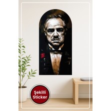 KOSS Dijital Oval Şekilli The Godfather Ünlü Film Yıldızı Dekoratif Duvar Sticker Ev Ofis Salon Hol Süs