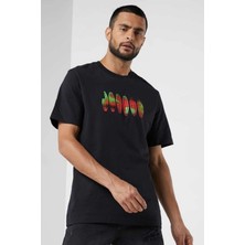 Nike Jordan Mvp Flight Remix Ss Crew Mens Tee Erkek Günlük Pamuklu Tişört Siyah