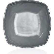 Külsan M7325.G - Thermoset Carre Matt 2'li Kare Çukur Yemek Tabağı 25,5X29,2 cm - H.7,2 Cm, Thermoset Melamin