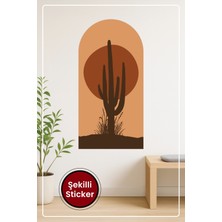 KOSS Dijital Oval Şekilli Minimal Doğa Manzara Desenli Dekoratif Duvar Sticker Ev Ofis Salon Hol Için Süs