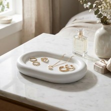 Genel Ovalia Minimal Dekoratif Tabak | Modern Tasarım Dekoratif Kase | Masa Üstü Aksesuarı