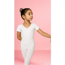 Lola Önü Büzgülü Yarım Kol Çocuk Mayosu