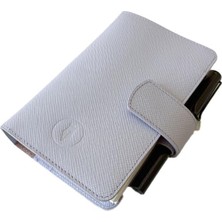 Eng Leather Saffiano Deri Koleksiyonu  A6 Defter & Kalem Çantası Peri Winkle