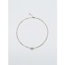 Mavika Jewellery White Gold Plated Roles Kolye