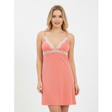 Bonbon Kadın Süs Dantelli Ince Askılı Gecelik BB2167