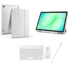 Redmud Teknoloji Ipad 10.nesil 10.9" A2696 A2757 A2777 ile Uyumlu Standlı Kılıf Klavye Mouse ve Dokunmatik Kalem Seti