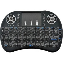 Epilons Smart Tv Box Ps3 Uyumlu Kablosuz Dokunmatik Işıklı Şarjlı Touchpadli Mini Q Klavye