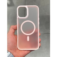 Iphone 16 Plus Uyumlu Magsafe Destekli Buzlu Sert Yüzey ve Silikon Kenarlı Telefon Kılıfı