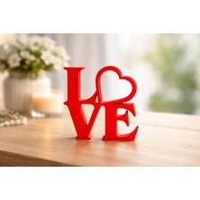 Sora Design Kalpli Love Yazı Masa Üstü Dekoratif Biblo Ev ve Ofis Dekoru