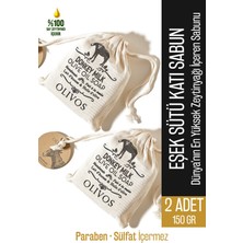 Olivos %100 Doğal Eşek Sütü ve Zeytinyağlı Katı Sabun Eşek Sütlü El Sabunu Yoğun Nemlendirici 150 gr 2 Adet