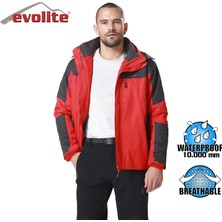 Evolite Diva Erkek 3in1 Gri/Kırmızı Mont