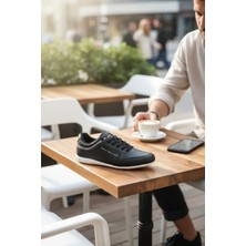 Enoch Erkek Sade Tasarım Dikiş Detaylı Düz Tabanlı Günlük Spor Ayakkabı Sneaker