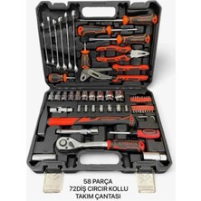 Epilons Model 58 Parça Lokma Anahtar Takımı 1-2 ve 1-2 El Aletleri Seti 58 Parça