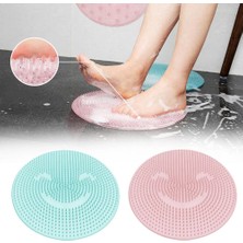 SiHako Silikon Fırçalı Banyo Masaj Matı ve Ayaklar Için Topuk Masaj Paspası