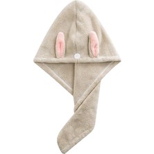 SB SizinBazar Kahve Pamuklu Saç Kurulama Bonesi Baş Havlu Saç Bonesi- Pamuklu Saç Havlusu