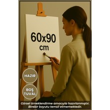 KOSS Dijital 60X90CM 1 Adet Boş Tuval Kanvas Resim Tuvali, Sanat Hobi Boyama Için Hazır Tuval