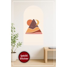 KOSS Dijital Oval Şekilli Bohem Tarzı Minimal Geometrik Desenli Dekoratif Duvar Sticker Ev Ofis Salon