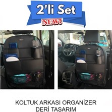 Startcar Nissan Pulsar Deri Koltuk Arkası Düzenleyici Koruyucu Siyah 2 Adet Scr