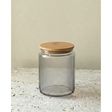 Leelahome Bambu Vakum Kapaklı Cam Saklama Kabı 1000 ml